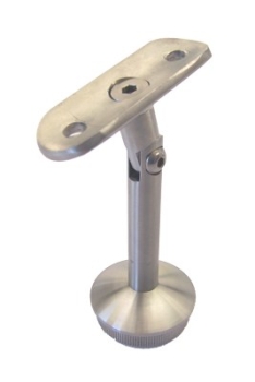Handlaufst�tze bew., 42,4/2,0 mm, Anschraubplatte w�hlbar, V2A